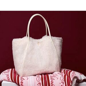 Victoria’s Secret fluffy white tote